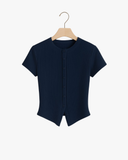 טופ כפתורים קצר