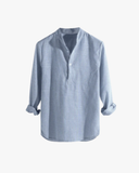 מכופתרת פשתן פסים