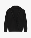 גקט רוכסן ארוך עם טקסטורה