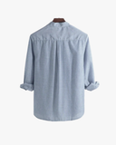 מכופתרת פשתן פסים