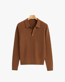 סריג ריב עם צווארון פולו