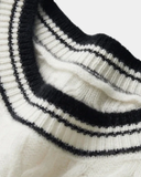 סוודר צווארון פס לגבר