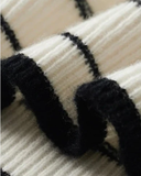 סוודר צווארון פס לגבר