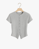 טופ כפתורים קצר