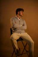 מכנס מחויט סטרצ'י חגורה מובנית