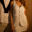 סט ריזורט קלאסי לבן נשים