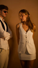 סט ריזורט קלאסי לבן נשים