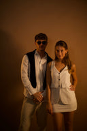 סט ריזורט קלאסי לבן נשים