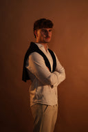 חולצה מכופתרת פשתן קלאסית