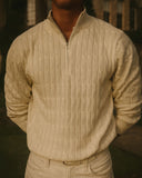 סריג חצי רוכסן טקסטורה