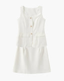 סט ריזורט קלאסי לבן נשים